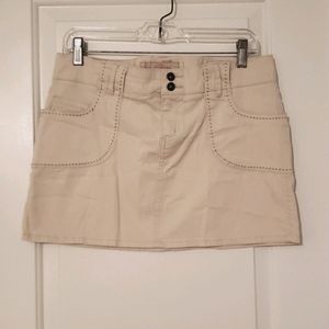 Tan short skirt